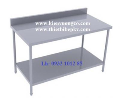 BÀN INOX 2 TẦNG CÓ GÁY
