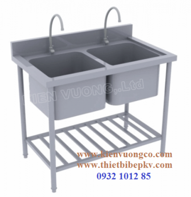 CHẬU RỬA ĐÔI CÓ KỆ DƯỚI