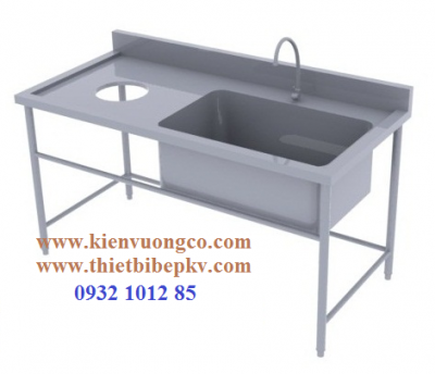 CHẬU RỬA ĐƠN CÓ LỖ XẢ RÁC