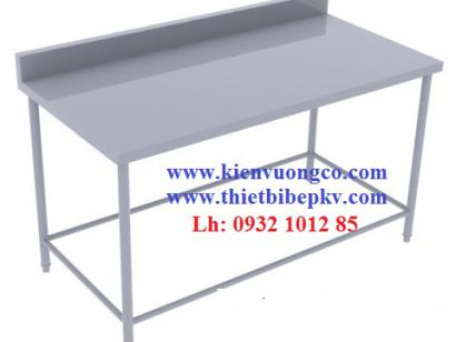 BÀN INOX 1 TẦNG CÓ GÁY