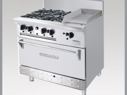 BẾP ÂU 4 HỌNG CÓ CHẢO CHIÊN VÀ LÒ NƯỚNG