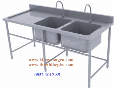 CHẬU RỬA ĐÔI CÓ BÀN CHỜ