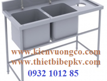 CHẬU RỬA ĐÔI CÓ LỖ XẢ RÁC